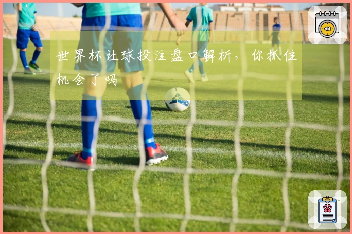 世界杯让球投注盘口解析，你抓住机会了吗
